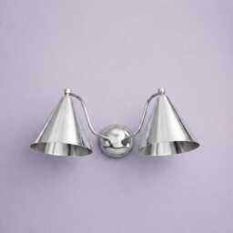1950S Mid Century Sconce Vintage Industrial Wall Fixture Lighting Handmade Brass Double Light - thumbnail 3