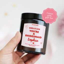 Bridesmaid Proposal Gift For Bridal Party From Bride - Personalized Candle Friends Will You Be My