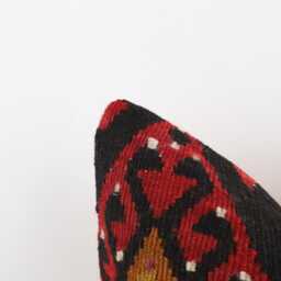 18x18 Vintage Floral Kilim Pillow Cover Turkish Cotton Cushion - thumbnail 2