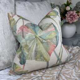 Voyage Maison Cheriton Cushion Cover, Pomegranate Teal Green Beige Pillow Cover For Sofa, Bed, Chair, Window, Double Sided/ Countryside Home - thumbnail 1