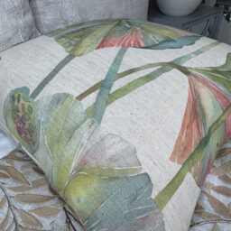 Voyage Maison Cheriton Cushion Cover, Pomegranate Teal Green Beige Pillow Cover For Sofa, Bed, Chair, Window, Double Sided/ Countryside Home - thumbnail 2
