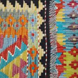 Classic Rug, Handmade Artisan Afghan Turkish Scandinavian Navajo Bohemian Wool Flatweave Multicolour Kilim Rug 156x104 cm - thumbnail 3