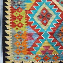 Classic Rug, Handmade Artisan Afghan Turkish Scandinavian Navajo Bohemian Wool Flatweave Multicolour Kilim Rug 156x104 cm - thumbnail 4