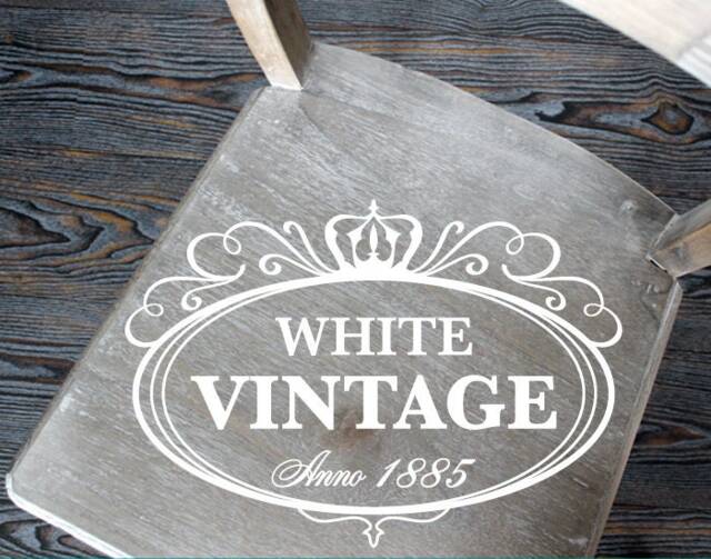 Wall Decal - Furniture Sticker White Vintage - image 1