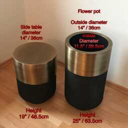 Luxury Flower Pot & Side Table, Metal Planter, Plant Holder, Plant Stand, Brass Pot, Table - thumbnail 3