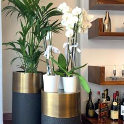 Luxury Flower Pot & Side Table, Metal Planter, Plant Holder, Plant Stand, Brass Pot, Table - thumbnail 2