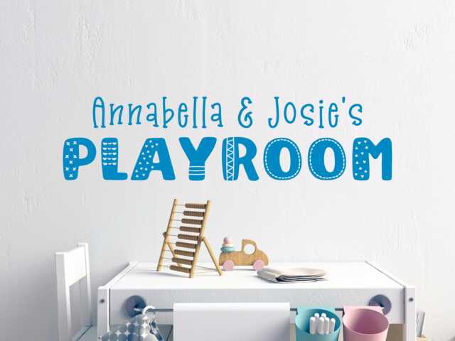 Playroom Wall Decal - Play Room Decor - Daycare Words - Art - image 1