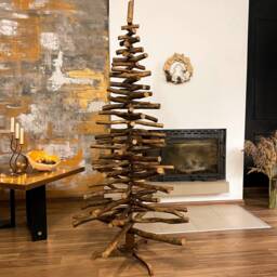 Spiral Xmas Tree From Natural Branches, Christmas Symbol, Driftwood Eco Tree, Indoor Large Wooden Decor, New Year Gift - thumbnail 3