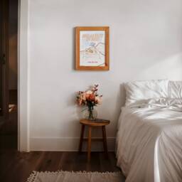 Breakfast in Bed Art Print Croissant & Coffee Illustration - Unframed - thumbnail 2