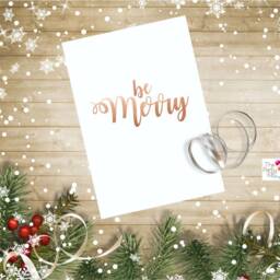 Christmas Printable Wall Art in Rose Gold Value Pack/ Digital Print, Instant Download - thumbnail 3