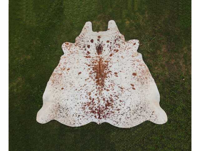 Brazilian Brown Speckled Cow Skin Rug-Natural Hair-On Hide Area Rug-Rustic Farmhouse Decor Hide-Large Cowhide Rugs For Living Room - image 1