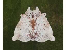 Brazilian Brown Speckled Cow Skin Rug-Natural Hair-On Hide Area Rug-Rustic Farmhouse Decor Hide-Large Cowhide Rugs For Living Room - thumbnail 1