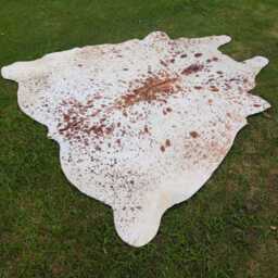 Brazilian Brown Speckled Cow Skin Rug-Natural Hair-On Hide Area Rug-Rustic Farmhouse Decor Hide-Large Cowhide Rugs For Living Room - thumbnail 3