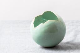Set Of 2 Mint Green Ceramic Candle Holders - thumbnail 4