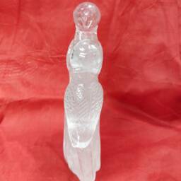Clear Quartz Crystal Parrots Statue Pair Gemstone Birds Figurine Home Decor Display Shelf Ornament - thumbnail 3