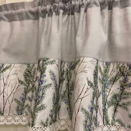 Cafe Curtains Kitchen Valance Panels Window Juniper Lace Treatments - thumbnail 3