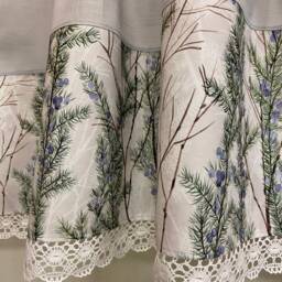 Cafe Curtains Kitchen Valance Panels Window Juniper Lace Treatments - thumbnail 2