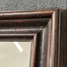 Handmade Wall Mirror Handcrafted Mirror Sevilla Brown Contemporary Design Heavy Ageing Antiqued - thumbnail 3
