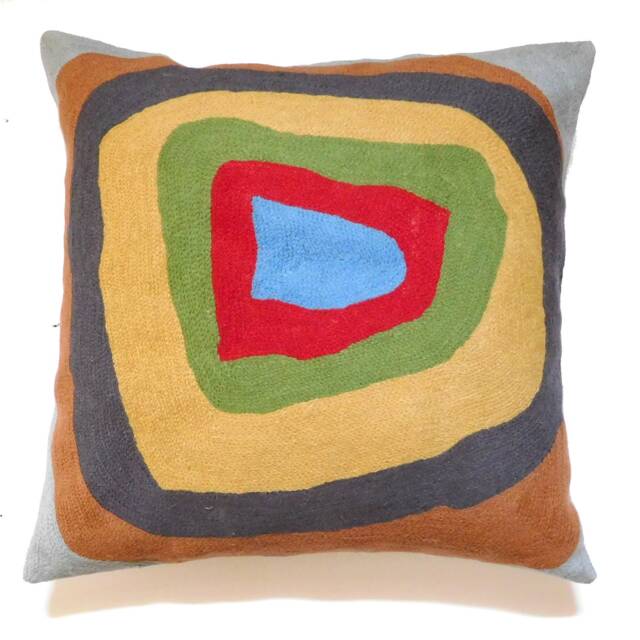 Zaida Kandinsky Elipse Light Blue/Dark Blue Cushion Pillow 18 - image 1