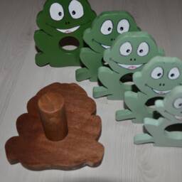 Wooden Game/Stacking Educational Stacking Frogs - thumbnail 2