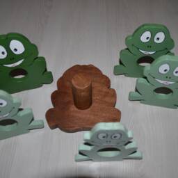 Wooden Game/Stacking Educational Stacking Frogs - thumbnail 3