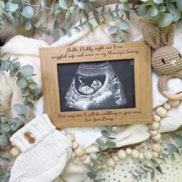 Hello Daddy Personalised Baby Scan Photo Frame - To Be Bump Gift From Pregnancy Gifts For New Dad - thumbnail 3