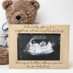 Hello Daddy Personalised Baby Scan Photo Frame - To Be Bump Gift From Pregnancy Gifts For New Dad - thumbnail 2
