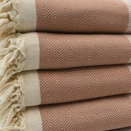 "Taba Color Blanket, Aztec Throw, Turkish Blanket, 79""x95" - thumbnail 3