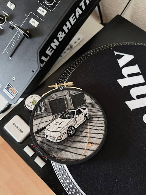 Custom Embroidered Car Portrait Home Decor- Personalized Sport From Photo Custom Gift- Gift For Him- First House Decorations - image 1