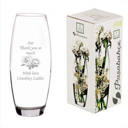 Personalised Engraved Glass Vase Wedding, Anniversary, New Home, Retirement Gift - thumbnail 3