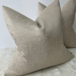 Decorative Pillow Cover, Beige Luxury Cushion Throw Blean Champagne Ashley Wilde Fabric, Double Sided - Made in UK - thumbnail 2