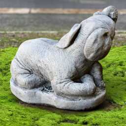Realistic Elephant Figurine Concrete Decoration Stone Animal Statue Outdoor Wildlife Ornament Front Door Elephant Lover Gift - thumbnail 3