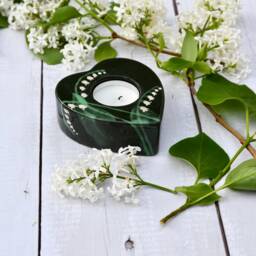 Lily Of The Valley Heart Tealight Holder - Hand Painted - thumbnail 3