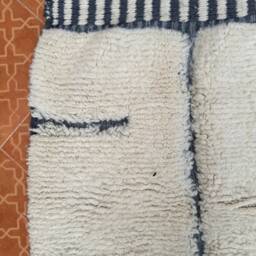 Hand Knotted White Beni Ourain Rug - Custom Moroccan Wool - thumbnail 4