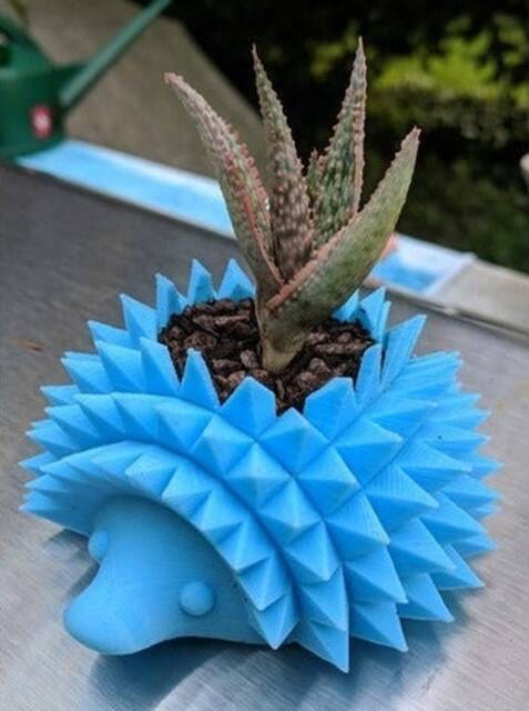 Hedgehog Succulent Planter - Hedgehog Gifts Accessories Animal Cute Cactus Pot - image 1