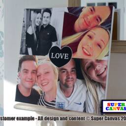 Couple Love Heart 4 Picture Photo Framed Canvas Print Personalised Handmade Husband Wife Boyfriend Girlfriend Partner Valentines Day Gift - thumbnail 3