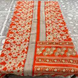 Unique Patchwork Kantha Quilt Reversible Block Print Cotton Handmade Blanket - thumbnail 4
