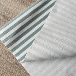 1398. Claremont Stripe Duck Egg Blue, Handmade 100% Cotton Cushion Cover, Various Sizes - thumbnail 3