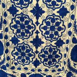 Boho Suzani Throw Quilt - Handcrafted Embroidered Textile Unique Home Decor - thumbnail 2