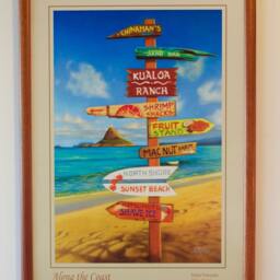 Along The Coast - Hawaiian Travel Signpost Art Painting Poster - thumbnail 2