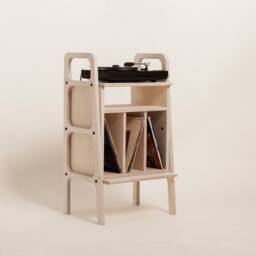 Minimalist Vinyl Record Storage, Handmade Furniture, Media Console, Walnut Bookshelf, Book Shelf, Scandinavian Bookcase - thumbnail 2