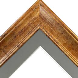 Scandi Antique Gold Photo Frame With Dark Grey Mount - thumbnail 2