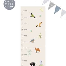 Woodland Animal Height Chart Nursery Fabric Wall Decal - thumbnail 2