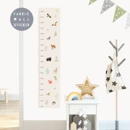 Woodland Animal Height Chart Nursery Fabric Wall Decal - thumbnail 3