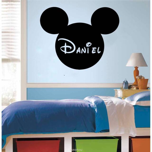 Personalized Mickey Mouse Name Wall Decal Nursery Decor 4136 - image 1