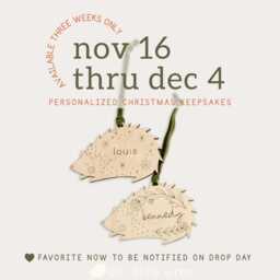Personalized Wooden Hedgehog Christmas Ornament Custom Name Woodland Keepsake Holiday - thumbnail 1