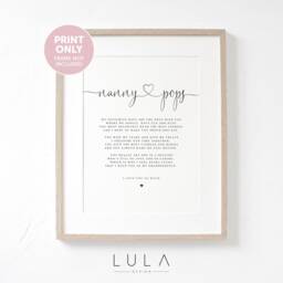 Personalised Nanny & Pops Poem A4 Print, Gift, Grandparent Gift Grandparents Christmas Nanny - thumbnail 2