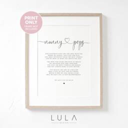 Personalised Nanny & Pops Poem A4 Print, Gift, Grandparent Gift Grandparents Christmas Nanny - thumbnail 3