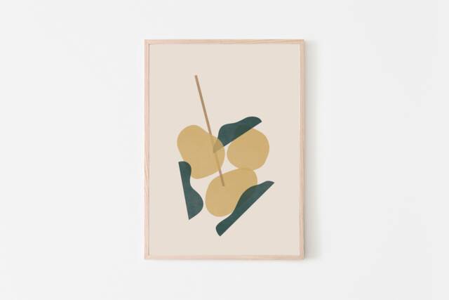 Popcorn Chicken Art, Taiwanese Fried Asian Food Modern Fine Art Print, Home & Kitchen Decor For The Lover - image 1