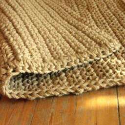 Crochet Jute Door Rug/Jute Rope Indoor Outdoor Mat Chunky 100% Natural Materials Custom Sizes - thumbnail 3